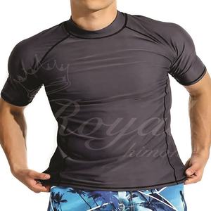 Personnalisé à manches courtes Spandex/Polyester respirant unisexe Rash Guard 240 GSM transfert de chaleur imprimé en gros 2025 Jiu Jitsu - Product Image 1