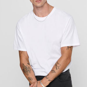 T-shirt pour homme le plus vendu 100% coton de qualité supérieure Tissu tricoté uni Vêtements pour adultes Sports décontractés Col rond Manches courtes - Product Image 4