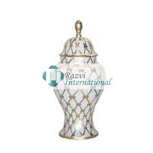 Aluminio de metal pulido de plata antigua con la mejor calidad de diseño de decoración de tarro de jengibre único elegante para almacenamiento - Product Image 5