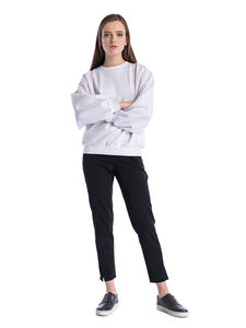 Lupin feutre meilleurs sweats femmes haute qualité sweats personnalisés femmes décontracté 100% coton blanc col rond sweat femmes - Product Image 3