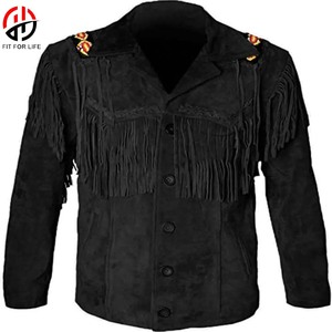 New <b>Men's</b> Women's Red Western-Style Sued Cow Boy Leather <b>Jacket</b> Stand Collar Zipper Closure Winter-High Street American Wear - Product Image 1