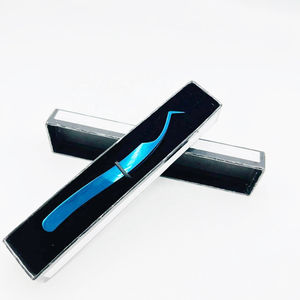 Pinzas de extensión de pestañas recubiertas de azul de Plasma suave de 10mm de alta calidad, logotipo personalizado, Etiqueta Privada, precios al por mayor sostenibles - Product Image 2