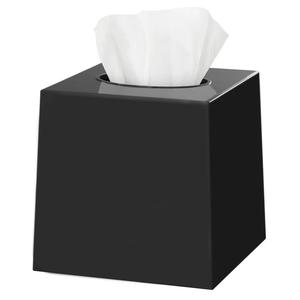 Boîte à mouchoirs en marbre blanc personnalisée de 5.25x5.25x5.45 pouces pour l'utilisation de serviettes dans les hôtels cafés décorations de table à la maison - Product Image 3