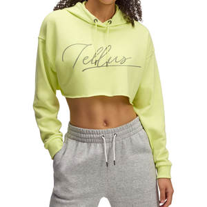 Camiseta recortada informal para mujer de la mejor calidad, Top corto sólido de secado rápido con cuello redondo, estilo de calle Popular para mujer - Product Image 2