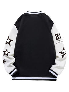 Veste universitaire unisexe Cybex Industry, design vintage de baseball, 100% coton molletonné, respirante, coupe-vent, écologique, devant, hiver - Product Image 6