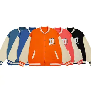 Veste Versity de fabricant de vêtements streetwear pour hommes à bas prix/Vente en gros de vestes coupe-vent d'hiver avec logo personnalisé pour hommes - Product Image 1