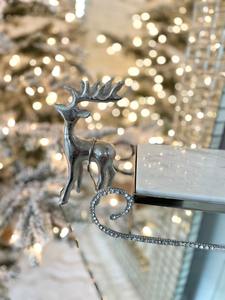 Plateau de service décoratif en marbre élégant en forme de renne, cadeau de Noël magnifique, rassemblements, vacances, artisanat en métal pour la maison, aluminium, moyen - Product Image 3