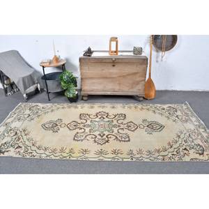 พรมขนสัตว์ตุรกีวินเทจ39X92ฟุตสีเบจโอเรียนทอลลาเท็กซ์พื้นที่ขนาดใหญ่แบบตะวันออกสีน้ำตาลสำหรับตกแต่งห้องโถงห้อง - Product Image 1