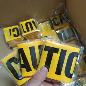 MANCAI Werkspreis nichtklebendes gelbes Warnband 3-Zoll x 300-Fuß-Rolle hochsichtbares Barrikadenband Warnband Rolle
