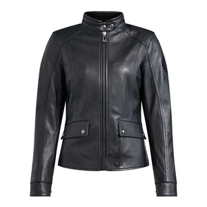Faux <b>Leather</b> Women PU Jacket Coat Black Fashion Pleated O-neck New Spring Female Plus Size Sheepskin Jackets Solid Pattern Frock - Product Image 6
