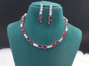 Meilleures ventes de colliers et boucles d'oreilles en diamant américain Bijoux en laiton pour les mariages fêtes Célébrations ethniques - Product Image 3