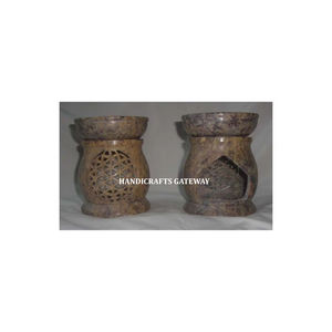 Brûleur à huile aromatique moderne et durable en pierre ollaire sculptée à la main, design unique, avec logo personnalisé pour la décoration de la maison et l'utilisation hôtelière - Product Image 1