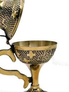 Encensoir en laiton orthodoxe grec, brûleur d'encens orthodoxe chrétien, diffuseur d'aromathérapie en laiton orthodoxe russe, porte-encens - Product Image 3