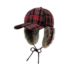 Casquette de baseball en peluche pour femmes, chapeaux en fourrure rétro amusants avec rabat pour les oreilles - Product Image 5