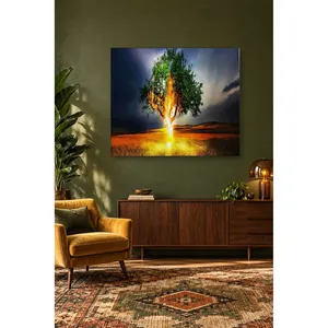 Impression sur toile Fida Lightning Striking Green Tree - Product Image 3