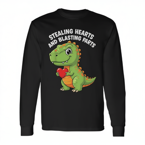 Maglietta a maniche lunghe per bambini Stealing Hearts Dinosaur T-Rex Blasting Farts, maglietta promozionale - Product Image 2