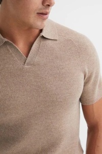 Personnalisé Nouvelle Tendance De La Mode Cachemire Pull Chemise Surdimensionné Sport Pull En Tricot Laine Cachemire Simple Polo T-shirt pour Hommes - Product Image 3