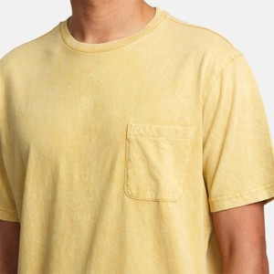 Camiseta lavada vintage personalizada OEM para hombre, ropa informal de uso diario de algodón de punto suave para mayor comodidad - Product Image 5