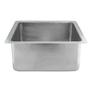 Fregadero de cobre de forma cuadrada Lavabo de diseñador hecho a mano de calidad superior Clásico Elegante martillado Fancy Pure Solid Copper Metal - Product Image 5