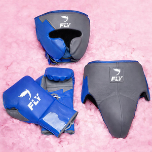 Top Selling New Design Fly Customized Red Grey Boxing Set Comfortable Padding Training Gear Waterproof Sparring Leather <b>Gloves</b> - Product Image 3