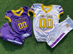 ชุดอเมริกันฟุตบอลแบบใหม่ล่าสุด พร้อมโลโก้สั่งทำ เสื้อแขนสั้นระบายอากาศพร้อมกางเกงและแผ่นรอง สำหรับผู้ใหญ่ - Product Image 2