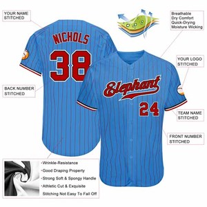 Camisetas de Béisbol y Sóftbol Unisex de Alta Calidad - Camisetas de Verano Transpirables de Manga Corta con Estampado Personalizado, Protección UV, 100% Poliéster - Product Image 6