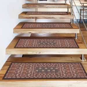 พรมพิมพ์ลาย - ลายคิลิมทันสมัย ซักเครื่องได้ พรมกันลื่นสำหรับบันได โกเบลน - Product Image 4