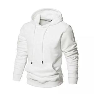 Vente en gros de survêtements pour hommes en coton 100% surdimensionnés avec logo personnalisé, pull-over vierge, sweats à capuche poids lourd pour hommes - Product Image 5
