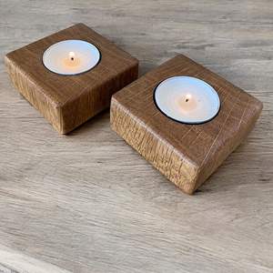 Porte-bougie chauffe-plat en bois design, décoration d'intérieur, centre de table pour la fête de Pâques, style ferme tendance, idée cadeau élégante - Product Image 2