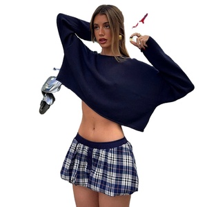 2025 femmes robe de bal Mini jupe nouvelle mode contraste couleur Plaid imprimé boucle décorative taille basse Style décontracté - Product Image 5