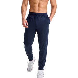Pantalon de jogging pour homme Streetwear couleur bleu marine décontracté surdimensionné mode entraînement Fitness pantalon de survêtement avec déchets élastiques - Product Image 1
