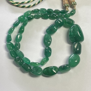 Jewel Creation - Perlas de Esmeralda Zambiana Verde Natural de 8 mm, 10 mm y 12 mm, Grado AAA, Certificadas por IGI, Suaves y Pulimentadas - Product Image 4