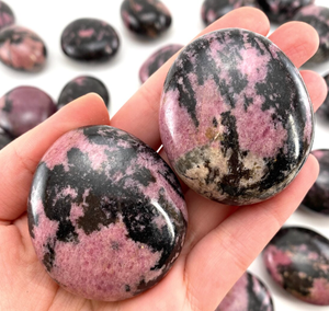 Piedra de Palma de Rodonita de alta calidad, cristal de Rodonita pulido, gran oferta - Product Image 4