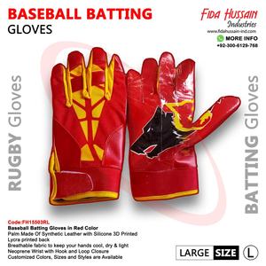 Guantes de bateo de béisbol para juego deportivo transpirable Guantes de entrenamiento en cuero sintético con espalda impresa Guantes deportivos - Product Image 6