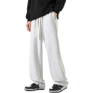 Wholesale High Quality Custom Label Polyester/Cotton Straight Leg Baggy Casual <b>Men's</b> Sweatpants Drawstring Closure Custom Brand - Product Image 4