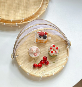 Panier de vannage en bambou tissé à la main avec couvercle en maille-Plateau léger et durable pour une utilisation agricole - Product Image 4