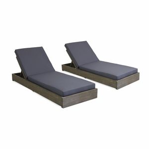 Chaise longue en teck gris naturel, fabriquée en Indonésie - Product Image 1