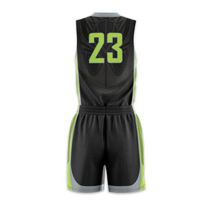 Uniformes de Baloncesto para Hombre Transpirables y Antiarrugas, Conjunto de Uniforme de Baloncesto de Poliéster Liso Personalizado - Product Image 3