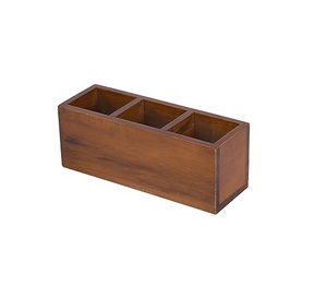 Versatile <b>wooden</b> <b>caddy</b> basket ideal for home decor or functional storage in living room bedroom or kitchen - Product Image 1