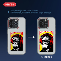 Étui de téléphone MRYES NFC E-Ink Screen TPU+PC pour 17/16/13/15 Pro Max, design professionnel antichoc, étuis de téléphone mobile DIY