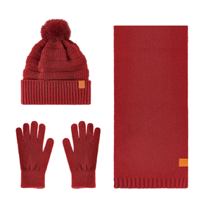 Nouvel ensemble 3 pièces pour femme : bonnet, écharpe et gants en tricot pour l'automne et l'hiver, bonnet en laine à rabats pour les oreilles, 3 en 1, pour la protection contre le froid - Product Image 6