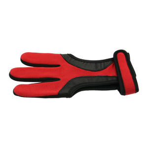 Gants de chasse en cuir véritable en Nylon de qualité supérieure résistant à l'abrasion fermeture à crochet pour les sports de tir à l'arc en plein air - Product Image 3
