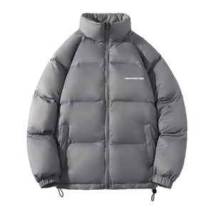 Veste matelassée en duvet matelassée de haute qualité pour hommes personnalisée brodée chaude épaissir les manteaux d'hiver en duvet pour hommes - Product Image 5