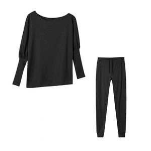 Chándal deportivo ajustado de moda para mujer, pantalones de talla grande, traje con cuello anticontracción, patrón sólido para otoño y primavera, 2024 - Product Image 4