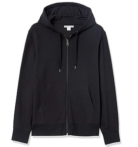 Mode à manches longues hommes fermeture éclair sweats à capuche Logo personnalisé sweat à capuche en coton mélangé fermeture éclair épaule tombante sweat à capuche pour hommes - Product Image 1