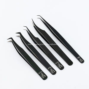 Pince à épiler personnalisée pour extensions de cils en fibre, outil de rehaussement et de teinture de cils volume, outil en acier inoxydable à 90 degrés - Product Image 4