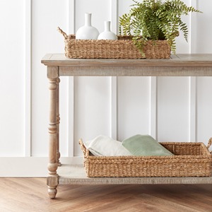 Plateau de service en herbe de mer, prix le plus bas, plateaux de service en herbe de mer, contenants décoratifs pour aliments et boissons - Product Image 3