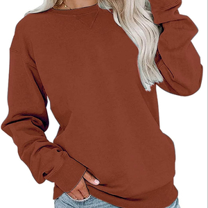 Sudaderas de gran tamaño para mujer de alta calidad, sudaderas con capucha, jersey de cuello redondo de lana, suéteres, ropa informal cómoda de moda de otoño - Product Image 1