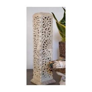 VAISHNAVI HANDICRAFTS GATEWAY – Tour d'encens indienne en pierre savonneuse faite à la main avec motif Jali, gamme économique, pour la décoration intérieure - Product Image 1