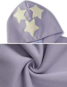 Otoño Streetwear Sudaderas con capucha Diseño forrado Logotipo frontal Impresión de pantalla de seda Digital Tie-Dye Lavado ácido Técnicas de lavado Sólido con capucha - Product Image 5